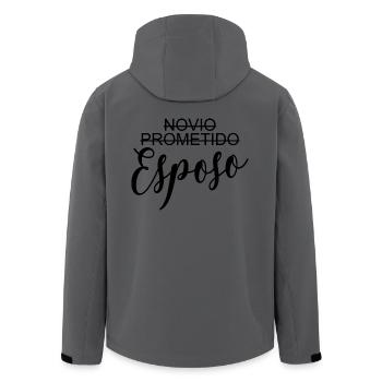 Novio Prometido Esposo Ehemann Bräutigam Hochzeitsgeschenk - Recycelte Männer Softshell-Jacke von Stanley/Stella - Anthrazit - Hinten - AI Model Male 185 light (185cm)