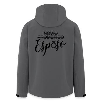 Novio Prometido Esposo Husband Groom Wedding Gift - Men’s Recycled Softshell Jacket by Stanley/Stella - anthracite - Back - AI Model Male 185 light (185cm)