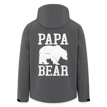 Papa Bear - Recycelte Männer Softshell-Jacke von Stanley/Stella - Anthrazit - Hinten - AI Model Male 185 light (185cm)