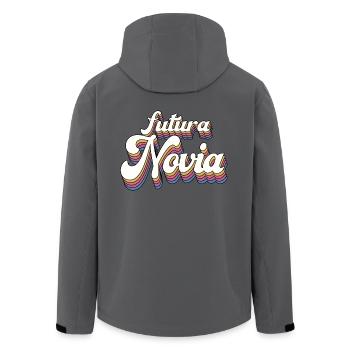 Futura Novia Girlfriend Engagement Wedding Gift - Men’s Recycled Softshell Jacket by Stanley/Stella - anthracite - Back - AI Model Male 185 light (185cm)