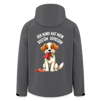 Hund Kostüm gefressen Kein Kostüm Karneval lustig - Recycelte Männer Softshell-Jacke von Stanley/Stella - Anthrazit - Hinten - AI Model Male 185 light (185cm)