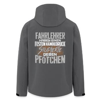 FAHRLEHRER - fest - Recycelte Männer Softshell-Jacke von Stanley/Stella - Anthrazit - Hinten - AI Model Male 185 light (185cm)