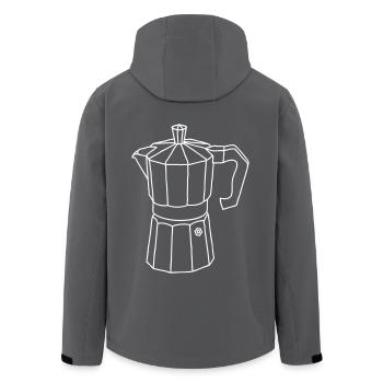 Espressokocher - Recycelte Männer Softshell-Jacke von Stanley/Stella - Anthrazit - Hinten - AI Model Male 185 light (185cm)