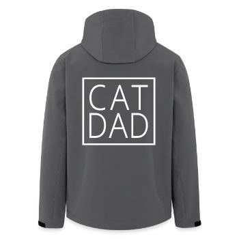 Cat Dad - Cool Dad Lover Dad Cat Besitzer Geschenk - Recycelte Männer Softshell-Jacke von Stanley/Stella - Anthrazit - Hinten - AI Model Male 185 light (185cm)
