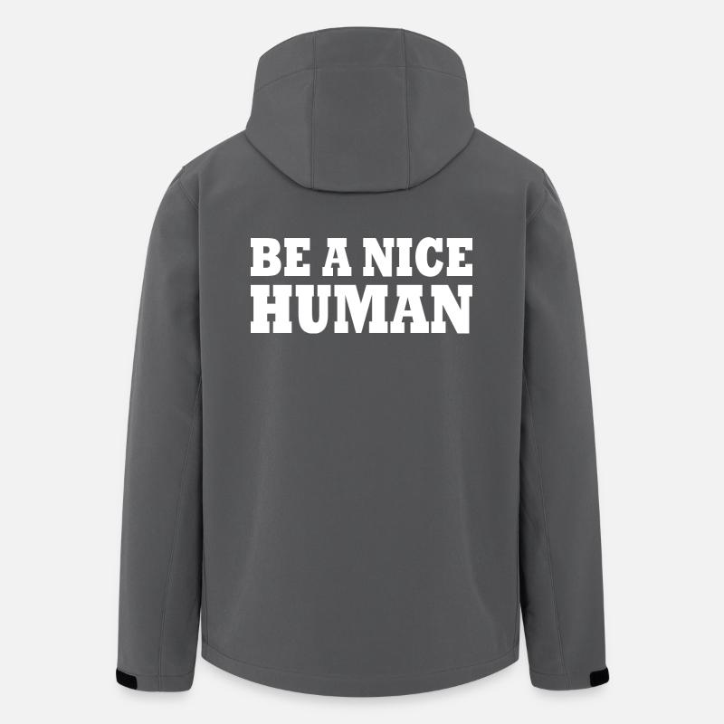 Be a nice human - Men’s Recycled Softshell Jacket by Stanley/Stella - anthracite