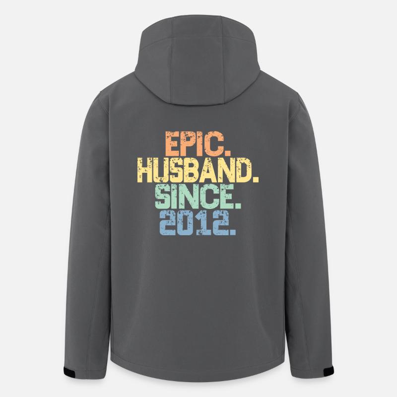 Epic Husband Since 2012 - 11th Anniversary For Men - Men’s Recycled Softshell Jacket by Stanley/Stella - anthracite
