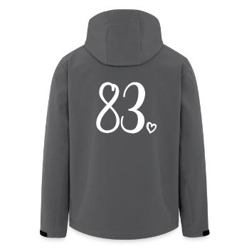 Süße Nummer 83, 83 Jahre alt, Geschenk zum 83. Geburtstag - Recycelte Männer Softshell-Jacke von Stanley/Stella - Anthrazit - Hinten - AI Model Male 185 light (185cm)