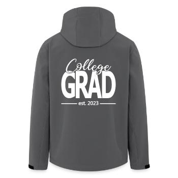 College Grad Est. 2023 Abschlussfeier - Recycelte Männer Softshell-Jacke von Stanley/Stella - Anthrazit - Hinten - AI Model Male 185 light (185cm)