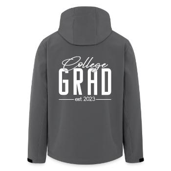 College Grad Est. 2023 Abschlussfeier - Recycelte Männer Softshell-Jacke von Stanley/Stella - Anthrazit - Hinten - AI Model Male 185 light (185cm)