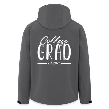 College Grad Est. 2023 Abschlussfeier - Recycelte Männer Softshell-Jacke von Stanley/Stella - Anthrazit - Hinten - AI Model Male 185 light (185cm)