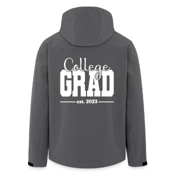 College Grad Est. 2023 Abschlussfeier - Recycelte Männer Softshell-Jacke von Stanley/Stella - Anthrazit - Hinten - AI Model Male 185 light (185cm)