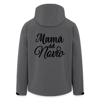 Mama del Novio Groom's Mother Wedding Gift - Men’s Recycled Softshell Jacket by Stanley/Stella - anthracite - Back - AI Model Male 185 light (185cm)