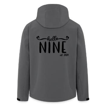 9th Birthday Kids Girls 9 Hello Nine Est. 2014 - Recycelte Männer Softshell-Jacke von Stanley/Stella - Anthrazit - Hinten - AI Model Male 185 light (185cm)