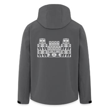 free party sound system - Recycelte Männer Softshell-Jacke von Stanley/Stella - Anthrazit - Hinten - AI Model Male 185 light (185cm)