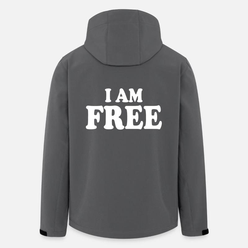 I am free - Men’s Recycled Softshell Jacket by Stanley/Stella - anthracite