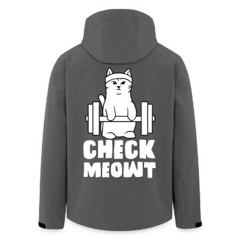 gym cat check me out meowt fit - Recycelte Männer Softshell-Jacke von Stanley/Stella - Anthrazit - Hinten - AI Model Male 185 light (185cm)