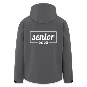 Senior 2023 - Abschlussfeier für Absolventen - Recycelte Männer Softshell-Jacke von Stanley/Stella - Anthrazit - Hinten - AI Model Male 185 light (185cm)