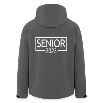 Senior 2023 - Abschlussfeier für Absolventen - Recycelte Männer Softshell-Jacke von Stanley/Stella - Anthrazit - Hinten - AI Model Male 185 light (185cm)