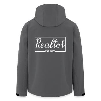 Makler Est. 2023 Abschluss Immobilienstudent - Recycelte Männer Softshell-Jacke von Stanley/Stella - Anthrazit - Hinten - AI Model Male 185 light (185cm)