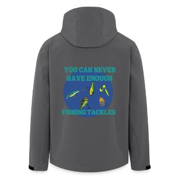 Köder kann man nie genug haben - Recycelte Männer Softshell-Jacke von Stanley/Stella - Anthrazit - Hinten - AI Model Male 185 light (185cm)
