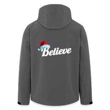 Santa Claus Hat Believe In Santa Xmas Party Geschenk - Recycelte Männer Softshell-Jacke von Stanley/Stella - Anthrazit - Hinten - AI Model Male 185 light (185cm)