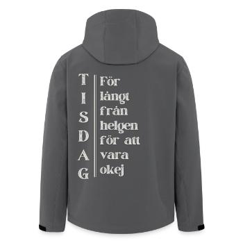 Dienstag – Weit weg vom Wochenende - Recycelte Männer Softshell-Jacke von Stanley/Stella - Anthrazit - Hinten - AI Model Male 185 light (185cm)