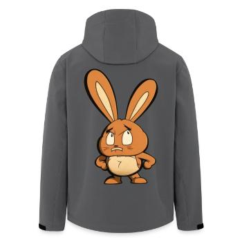 wütendes Häschen - Recycelte Männer Softshell-Jacke von Stanley/Stella - Anthrazit - Hinten - AI Model Male 185 light (185cm)