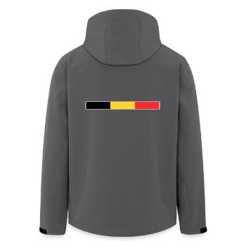 Belgien Flagge - Recycelte Männer Softshell-Jacke von Stanley/Stella - Anthrazit - Hinten - AI Model Male 185 light (185cm)