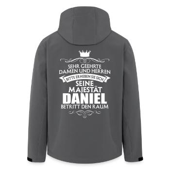 DANIEL - Majestät - Recycelte Männer Softshell-Jacke von Stanley/Stella - Anthrazit - Hinten - AI Model Male 185 light (185cm)