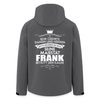 FRANK - Majestät - Recycelte Männer Softshell-Jacke von Stanley/Stella - Anthrazit - Hinten - AI Model Male 185 light (185cm)