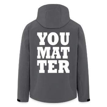 You matter - Recycelte Männer Softshell-Jacke von Stanley/Stella - Anthrazit - Hinten - AI Model Male 185 light (185cm)