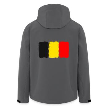 Belgien - Recycelte Männer Softshell-Jacke von Stanley/Stella - Anthrazit - Hinten - AI Model Male 185 light (185cm)