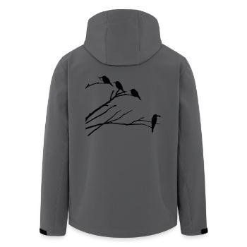 Oiseaux sur la branche - Veste softshell homme en polyester recyclé Stanley/Stella - charbon - Dos - AI Model Male 185 light (185cm)
