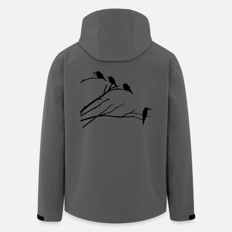 Birds on branch - Men’s Recycled Softshell Jacket by Stanley/Stella - anthracite