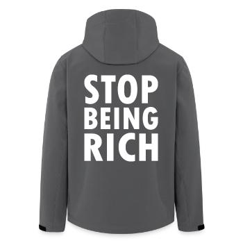 Stop being rich - Recycelte Männer Softshell-Jacke von Stanley/Stella - Anthrazit - Hinten - AI Model Male 185 light (185cm)