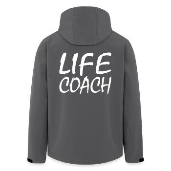 Life coach - Recycelte Männer Softshell-Jacke von Stanley/Stella - Anthrazit - Hinten - AI Model Male 185 light (185cm)