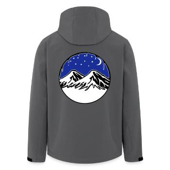 sternenhimmel berge - Recycelte Männer Softshell-Jacke von Stanley/Stella - Anthrazit - Hinten - AI Model Male 185 light (185cm)