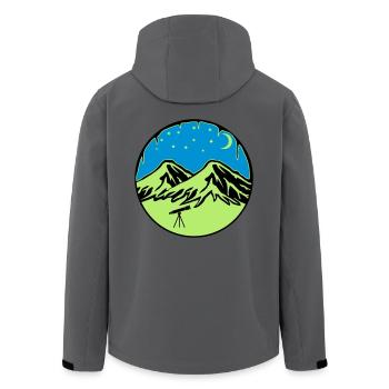 sternenhimmel berge teleskop - Recycelte Männer Softshell-Jacke von Stanley/Stella - Anthrazit - Hinten - AI Model Male 185 light (185cm)