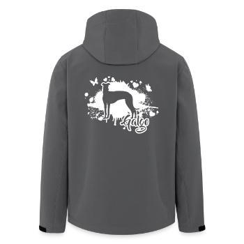 GALGO Hunde Mama Hund Wilsigns - Recycelte Männer Softshell-Jacke von Stanley/Stella - Anthrazit - Hinten - AI Model Male 185 light (185cm)