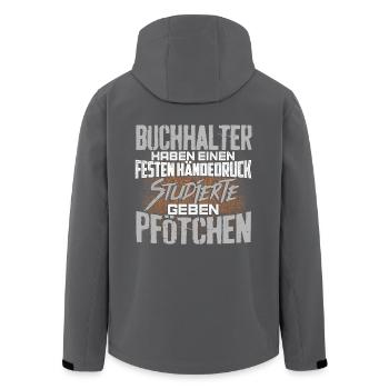 BUCHHALTER - fest - Recycelte Männer Softshell-Jacke von Stanley/Stella - Anthrazit - Hinten - AI Model Male 185 light (185cm)