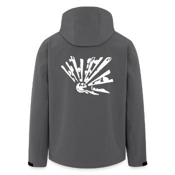 Smiley freetek explosion - Recycelte Männer Softshell-Jacke von Stanley/Stella - Anthrazit - Hinten - AI Model Male 185 light (185cm)