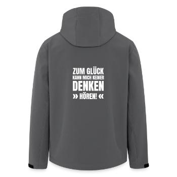 Kopfkino Genervt Provokant Beleidigen Ausrasten - Recycelte Männer Softshell-Jacke von Stanley/Stella - Anthrazit - Hinten - AI Model Male 185 light (185cm)