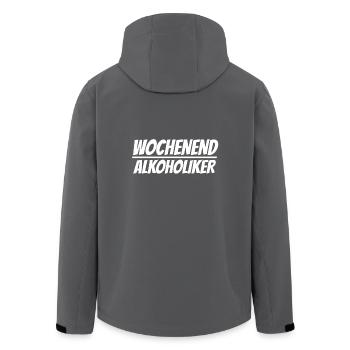 Wochenend Alkoholiker Saufen Party Feiern gehen - Recycelte Männer Softshell-Jacke von Stanley/Stella - Anthrazit - Hinten - AI Model Male 185 light (185cm)