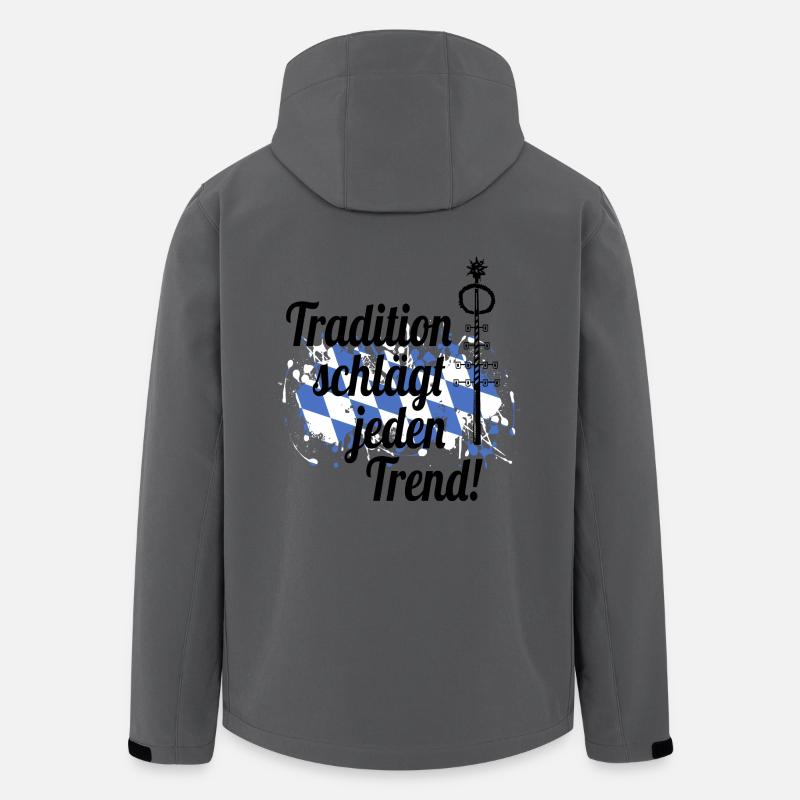 Maibaum - Recycelte Männer Softshell-Jacke von Stanley/Stella - Anthrazit