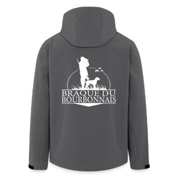 BRAQUE DU BOURBONNAIS Jagdhunde Jäger Wilsigns - Recycelte Männer Softshell-Jacke von Stanley/Stella - Anthrazit - Hinten - AI Model Male 185 light (185cm)