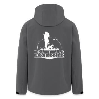 DRAHTHAAR FOXTERRIER Jagdhunde Jäger Wilsigns - Recycelte Männer Softshell-Jacke von Stanley/Stella - Anthrazit - Hinten - AI Model Male 185 light (185cm)