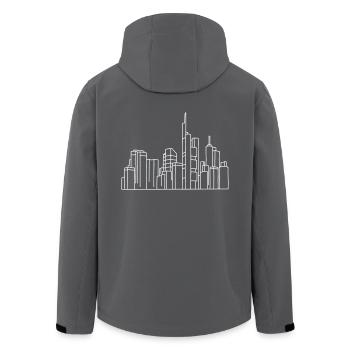 Frankfurt Skyline - Recycelte Männer Softshell-Jacke von Stanley/Stella - Anthrazit - Hinten - AI Model Male 185 light (185cm)