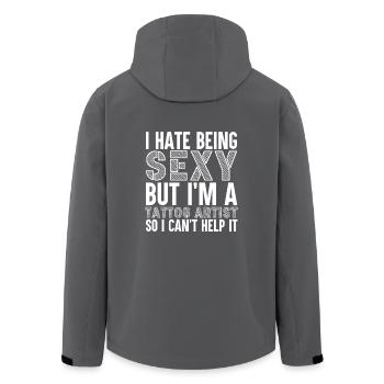 Sexy Tattoo Artist - Recycelte Männer Softshell-Jacke von Stanley/Stella - Anthrazit - Hinten - AI Model Male 185 light (185cm)