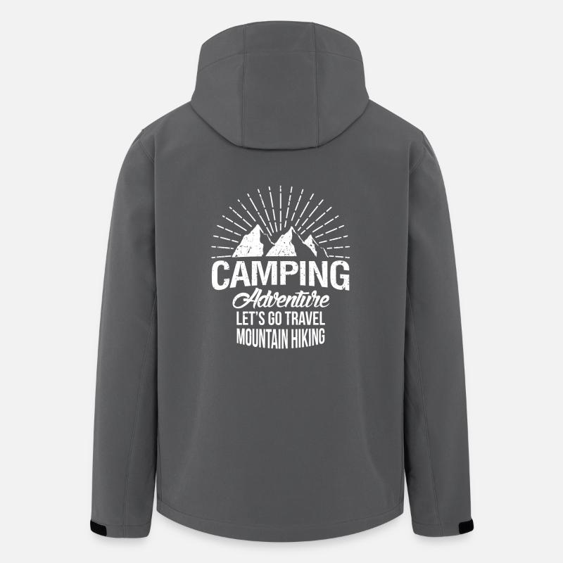 Camping Abenteuer - Recycelte Männer Softshell-Jacke von Stanley/Stella - Anthrazit
