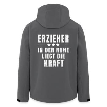 Erzieher T-Shirt - Recycelte Männer Softshell-Jacke von Stanley/Stella - Anthrazit - Hinten - AI Model Male 185 light (185cm)
